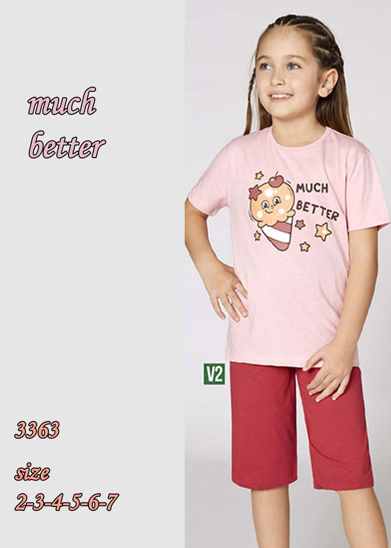 Much Peter Girls Cotton Pajamas 3363