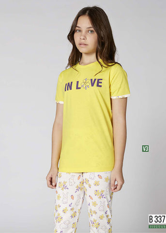 Turkish girls' pajamas, blouse with long pants 3371