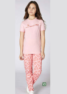 Turkish girls' pajamas, blouse with long pants 3374