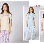 Turkish girls' pajamas, blouse with long pants 3374