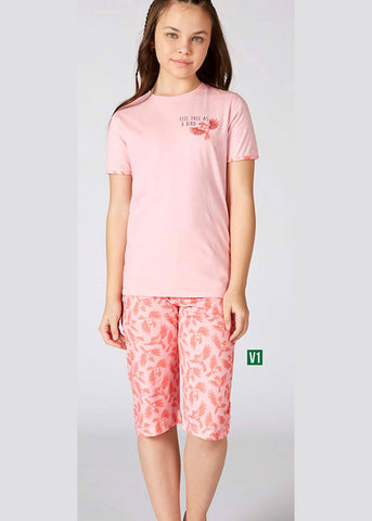 Turkish girls' cotton pajamas, large sizes 3386