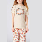 Turkish girls' cotton pajamas, large sizes 3387