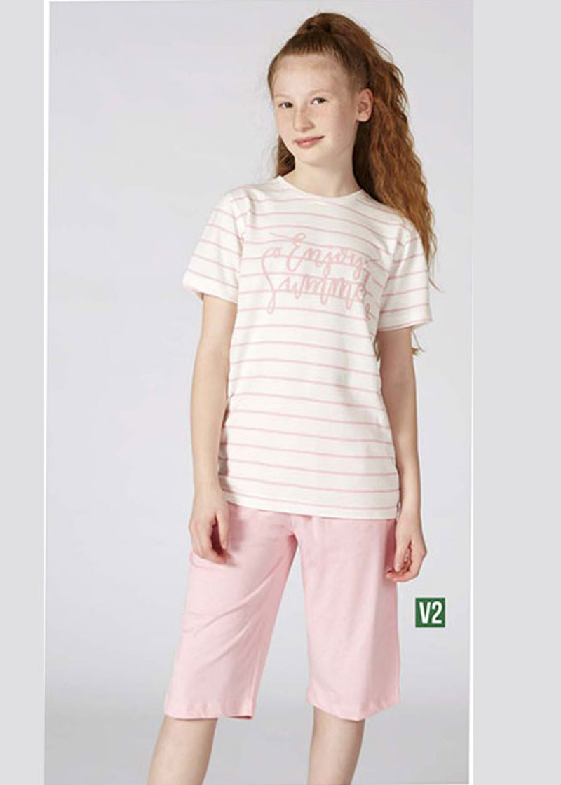 Turkish girls' cotton pajamas, large sizes 3393