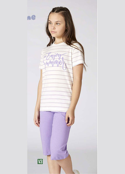 Turkish girls' cotton pajamas, large sizes 3393