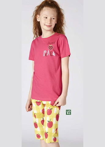 Turkish girls' cotton pajamas, large sizes 3395