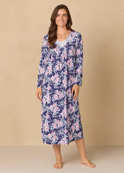 Midnight Garden Ballet Cotton Knit Nightgown 02680-402