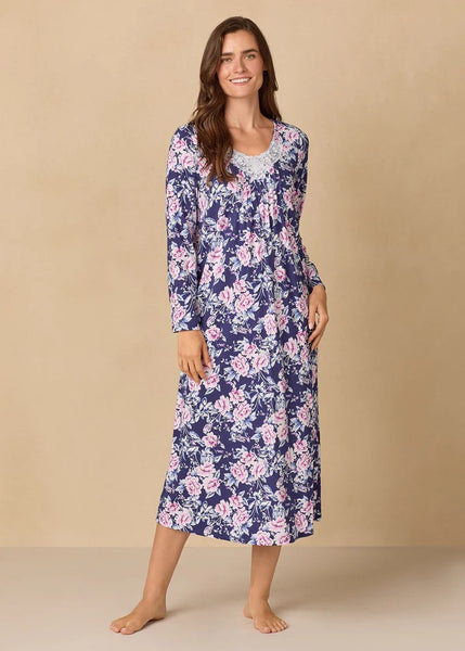 Midnight Garden Ballet Cotton Knit Nightgown 02680-402