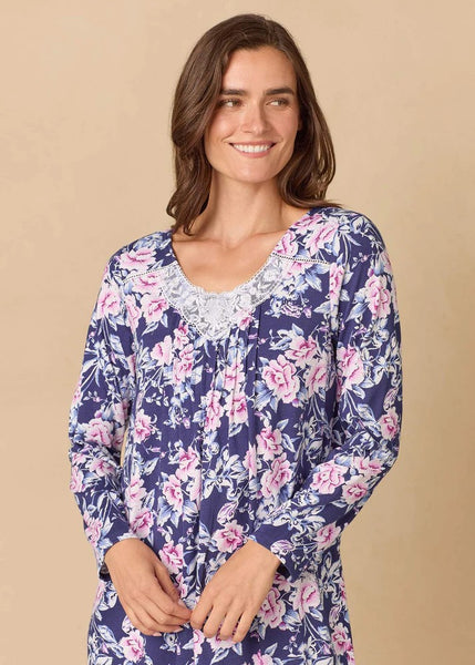 Midnight Garden Ballet Cotton Knit Nightgown 02680-402