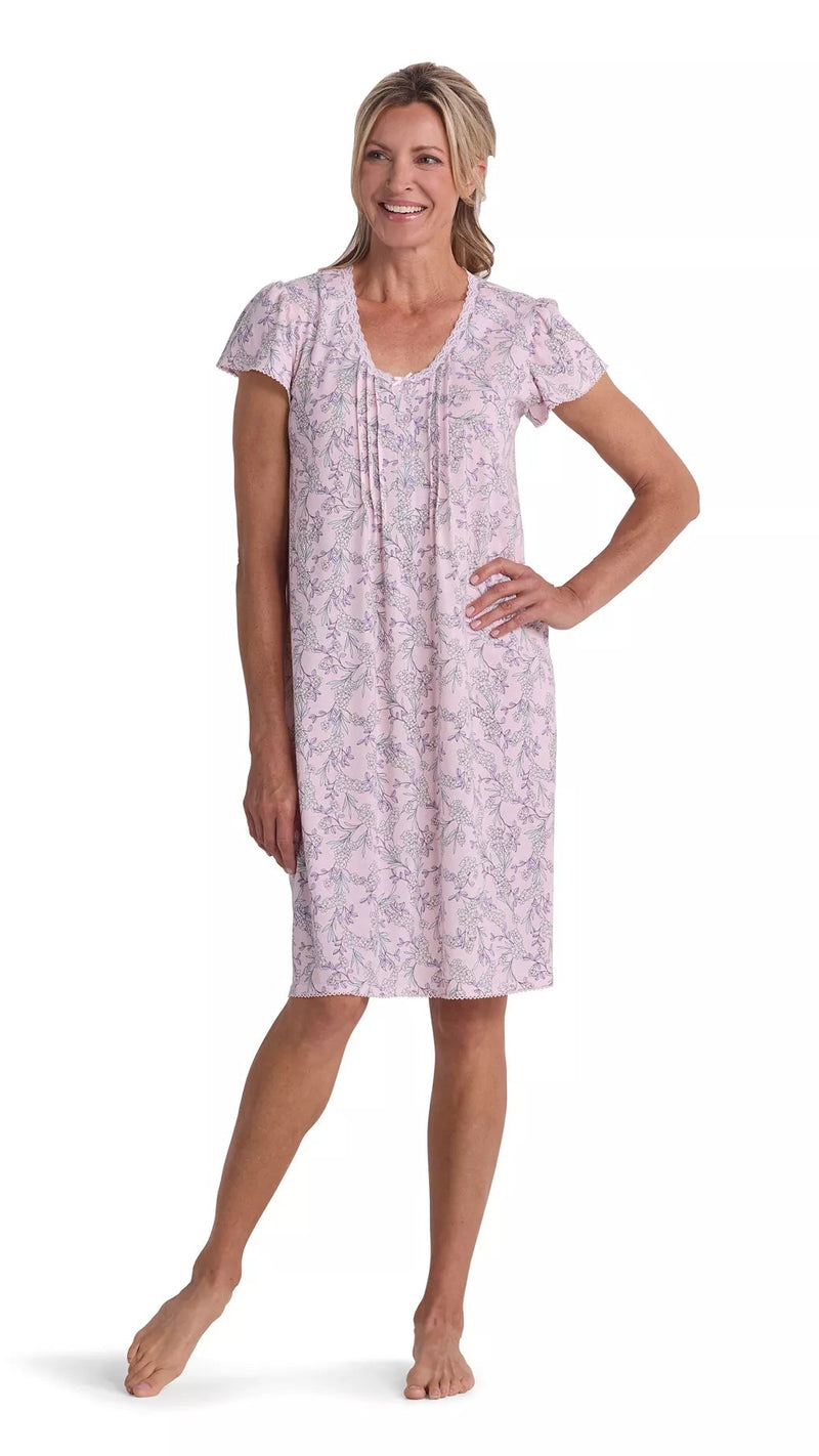 Women's Short-Sleeve Printed Sleepwear Nightgown 208455-628