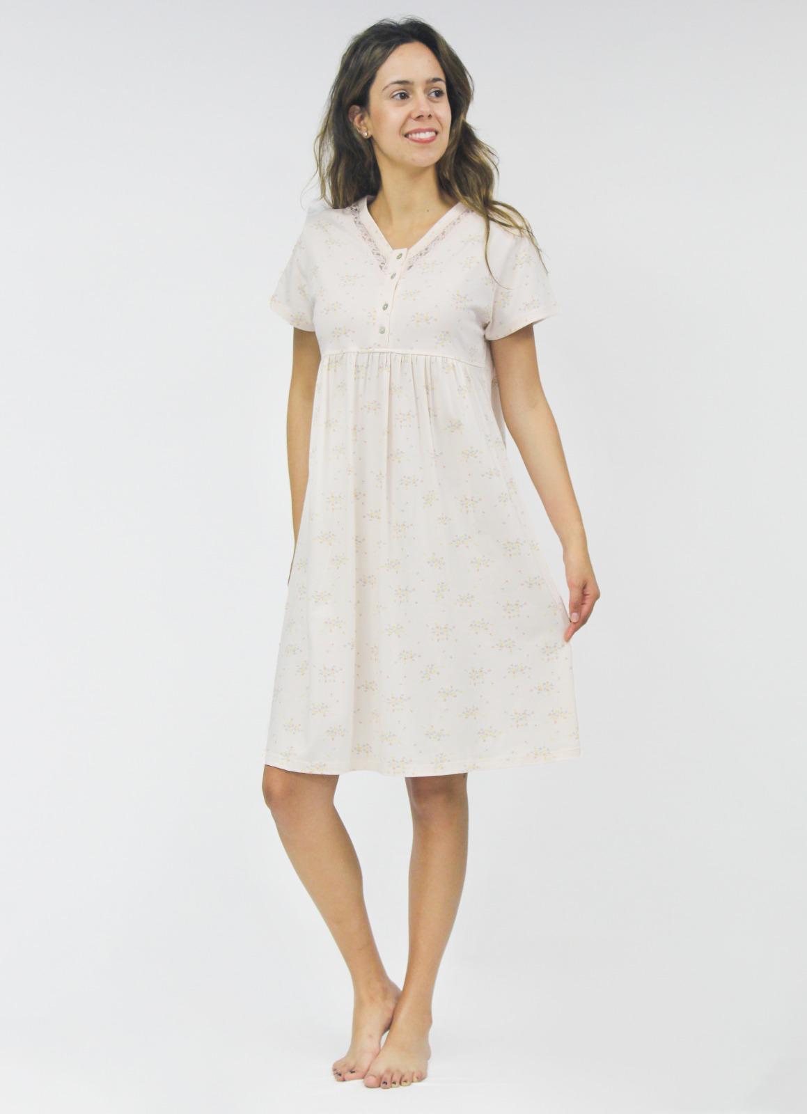 Women's half-sleeve cotton dress 3707