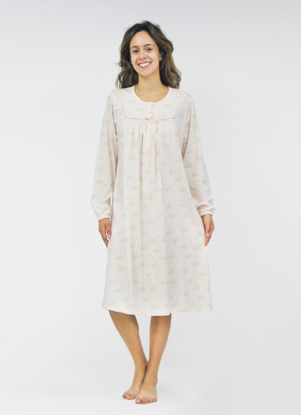 Women's long-sleeved cotton dress 3708