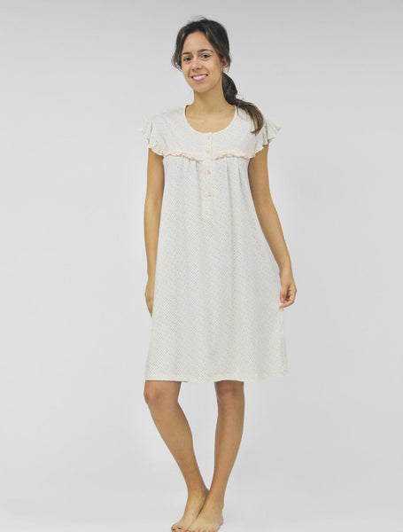 Women's half-sleeve cotton dress 3716