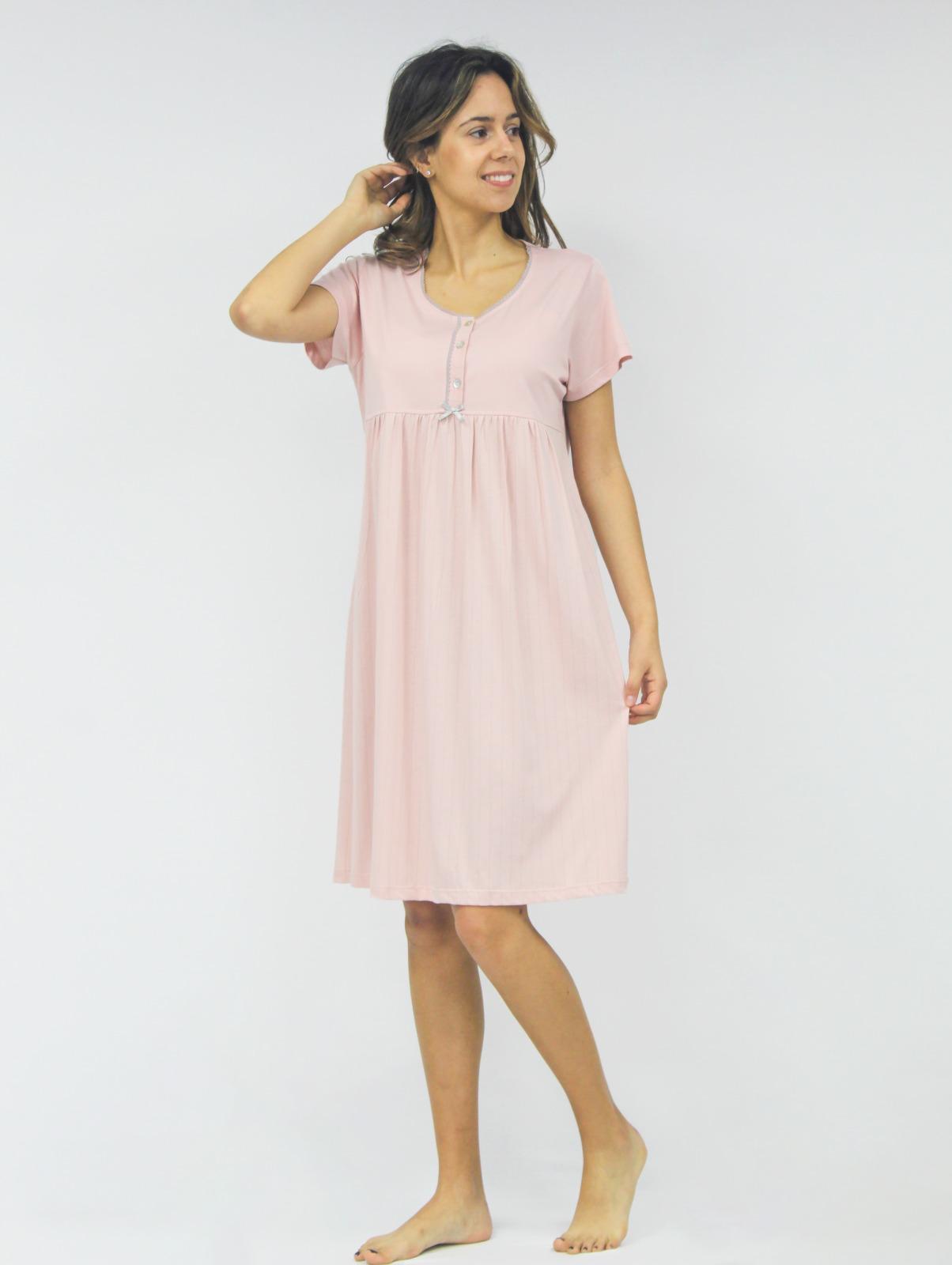 Women's half-sleeved dress, cool cotton, made in Portugal 3739