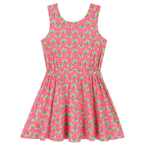 MAYORAL Girls Pink Palm Tree Dress 3943-026