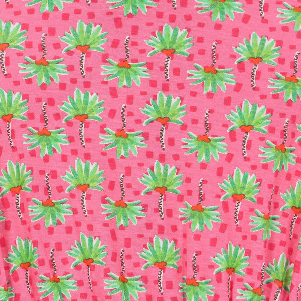 MAYORAL Girls Pink Palm Tree Dress 3943-026