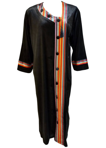 Women's velvet half-zipper dress with long sleeves 4511