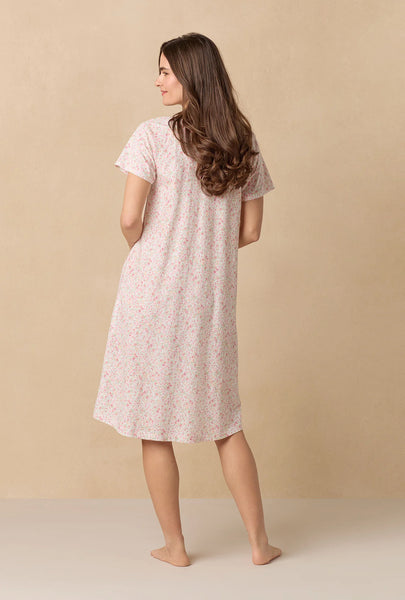Meadow Floral Waltz Cotton Knit Nightgown 62672-163