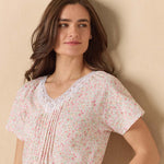 Meadow Floral Waltz Cotton Knit Nightgown 62672-163