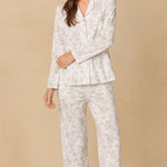 Whispering Rose Toile Long Cotton Knit Pajama CH92681-101