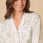 Whispering Rose Toile Long Cotton Knit Pajama CH92681-101