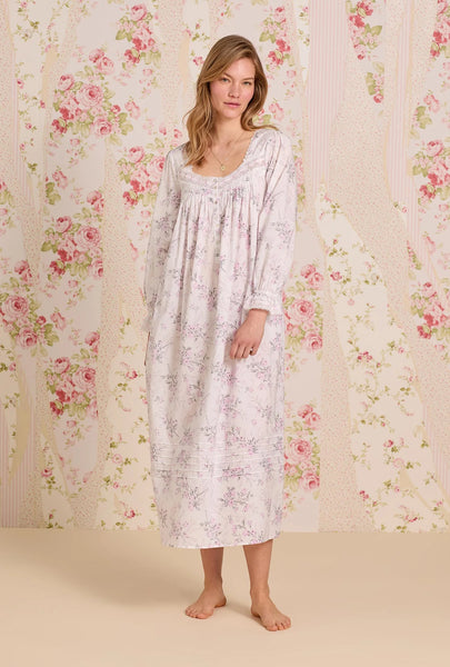 Quiet Bloom Cotton Lawn Long Sleeve Ballet Nightgown 60092-149