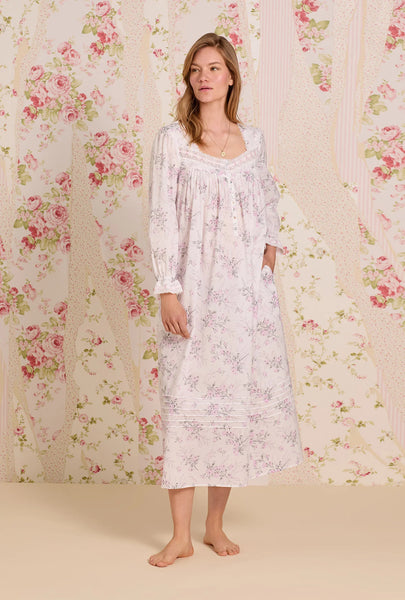 Quiet Bloom Cotton Lawn Long Sleeve Ballet Nightgown 60092-149