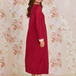 Crimson Sprig Dreamy Sweater Knit Long Sleeve Ballet Nightgown 5026623-618