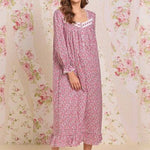 Holiday Camellia Long Sleeve Cotton Lawn Ballet Nightgown 60107-163