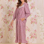 Holiday Camellia Long Sleeve Cotton Lawn Ballet Nightgown 60107-163