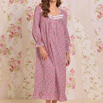 Holiday Camellia Long Sleeve Cotton Lawn Ballet Nightgown 60107-163