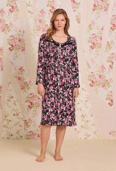 Evening Floral Tencel™ Modal Long Sleeve Ballet Nightgown 70056-075