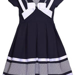 Bonnie Jean Girl's Nautical Sailor Outfit Dress - for Baby, Infant, Toddler, Little and Big Girls 12318