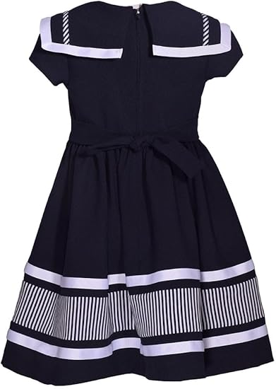 Bonnie Jean Girl's Nautical Sailor Outfit Dress - for Baby, Infant, Toddler, Little and Big Girls 12318
