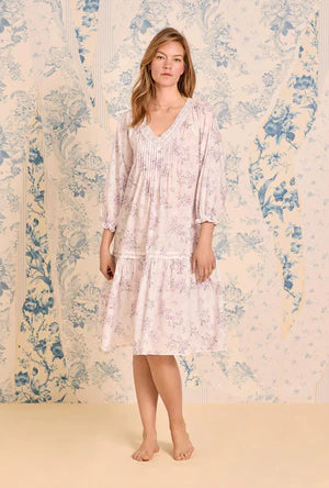 The "Marielle" Quiet Bloom Cotton Lawn Waltz Nightgown 20092-149