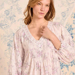 The "Marielle" Quiet Bloom Cotton Lawn Waltz Nightgown 20092-149