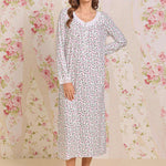 Crimson Sprig Dreamy Sweater Knit Long Sleeve Ballet Nightgown 5026623-159