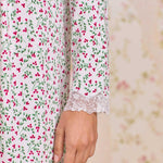 Crimson Sprig Dreamy Sweater Knit Long Sleeve Ballet Nightgown 5026623-159