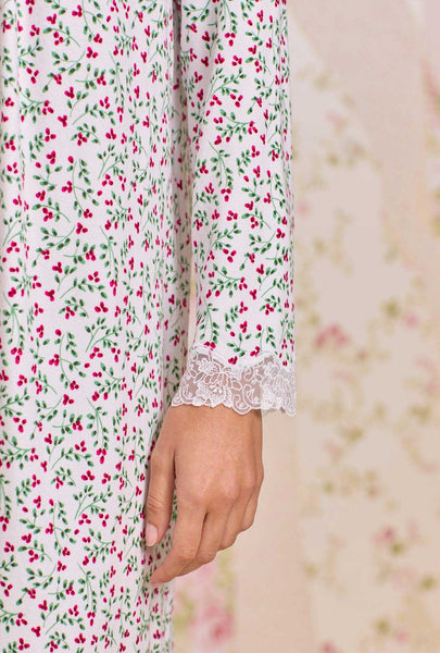 Crimson Sprig Dreamy Sweater Knit Long Sleeve Ballet Nightgown 5026623-159