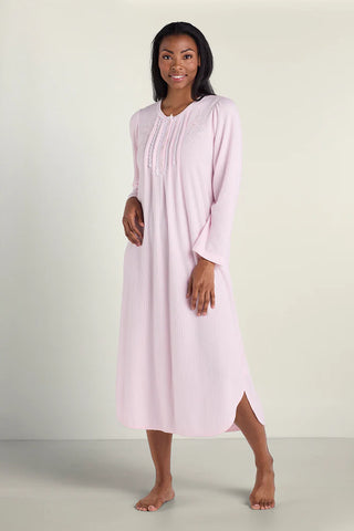 Brushed Honeycomb Long Nightgown 541814-449