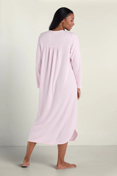 Brushed Honeycomb Long Nightgown 541814-449