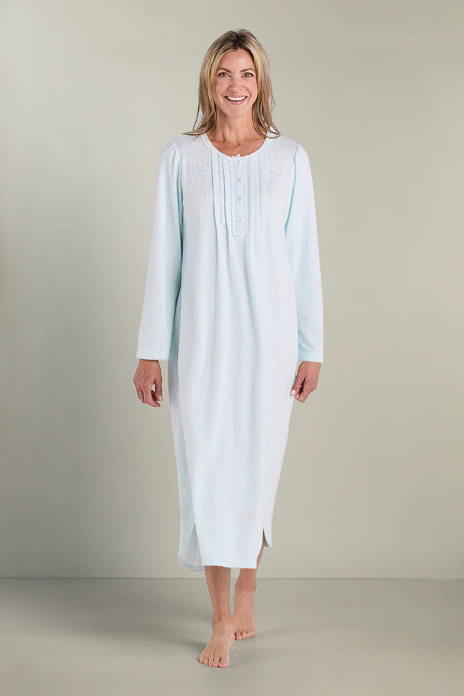 Brushed Honeycomb Long Nightgown 541814-650