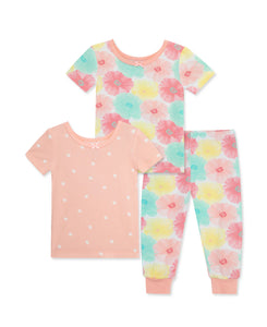 Floral 3-Piece Bamboo Toddler Pajama Set 612546