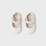 حذاء MAYORAL SHOES جلد ماري جين للأطفال 41420-043 أبيض/فضي
