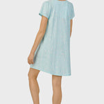 AQUA SCROLL CAP SLEEVE NIGHTSHIRT A30001-472