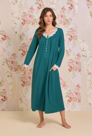 Crimson Sprig Dreamy Sweater Knit Long Sleeve Ballet Nightgown 5026623-301