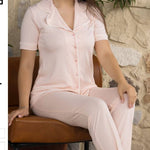 Siloria cotton pajama set—soft and comfortable for daily and home wear.20816