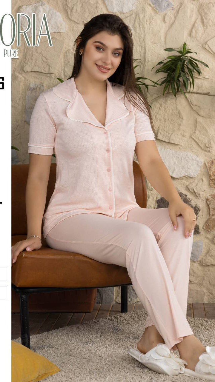 Siloria cotton pajama set—soft and comfortable for daily and home wear.20816