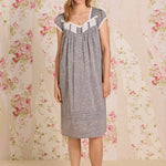 Pale Meadow Cotton Yarndye Chambray Waltz Nightgown 60093-013