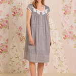 Pale Meadow Cotton Yarndye Chambray Waltz Nightgown 60093-013