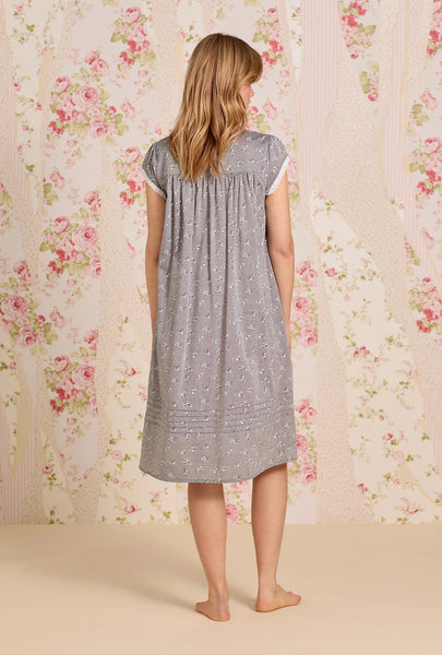 Pale Meadow Cotton Yarndye Chambray Waltz Nightgown 60093-013